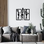 Wallity Aurora - M119 Escultura de Pared de Metal Negra